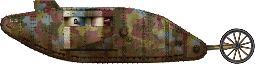 Tank Mark I feminino em 1917