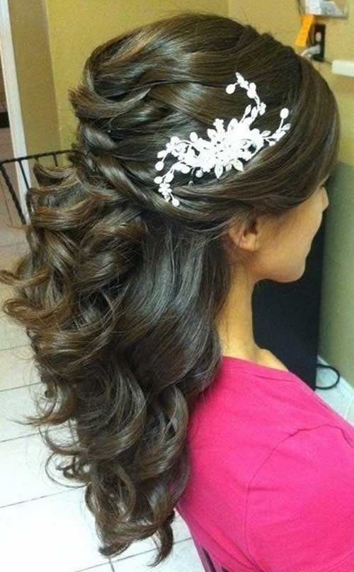 Curly Hairstyle for Bridesmaids Long Hair
