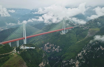 Breathtaking view of Beipanjiang Bridge in southwest China