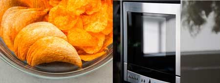 patatas fritas en microondas sin aceite