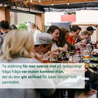 Glädjande att restaurangbranschen med @chef_fredrikeriksson i spetsen tar ställning för mer svenska råvaror i restaurangköken! Som restauranggäst och konsument kan du ta ställning genom att fråga var maten kommer ifrån och kolla efter märkningen @fransverige.se 💚