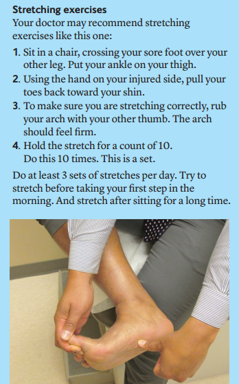 Stretching exercise for plantar fasciitis