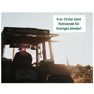 Sveriges bönder gör ett riktigt bra jobb, det vet vi som är i branschen. Men kul är att även 9 av 10
konsumenter har stort förtroende för våra bönder! Det visar en ny undersökning från Ipsos, baserad på svar från drygt 1000 deltagare. ⠀
⠀
#enbonde #vifårlandetattväxa #lantbruk #jordbruk #väljsvmat #swedishfarmers #farmer