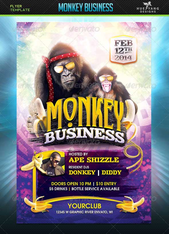 Monkey Business Flyer Psd Template