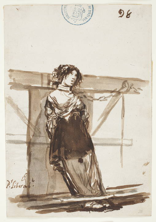 5-48 Francisco Goya, P.r liberal? (For being a liberal?), Album C, 1808-1814? iron gall ink, 20.5 x 14.2 cm. Prado Museum. Madrid,