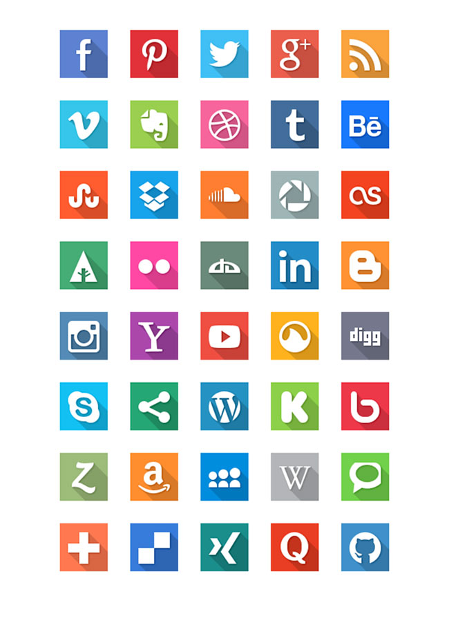 40-Social-Media-Flat-Icons
