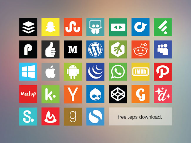 Free-Flat-Social-Media-Icon-Set