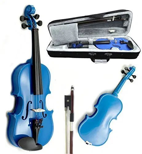 SKY Brand New Children's Violin 1/16 Size Blue Color