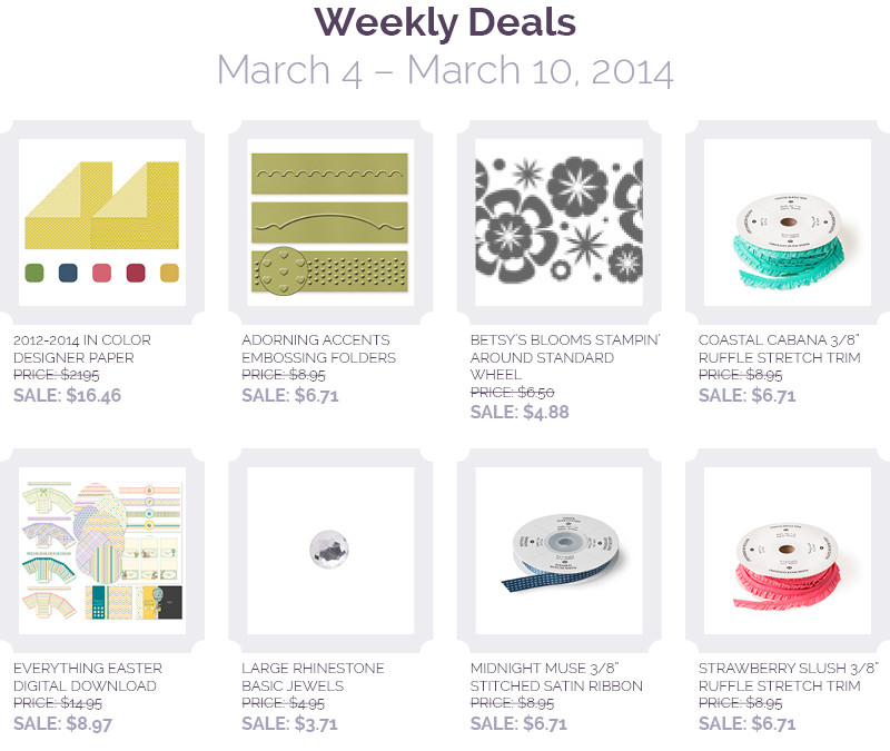 Stampin’ Up Weekly Deals Good Through March 10