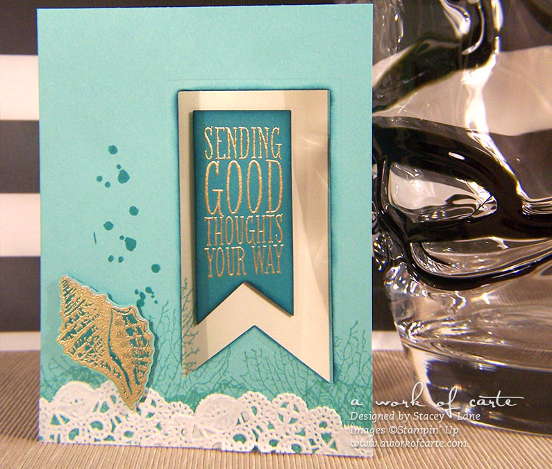 Any occasion card featuring By The Tide stamp set, news and weekly deals