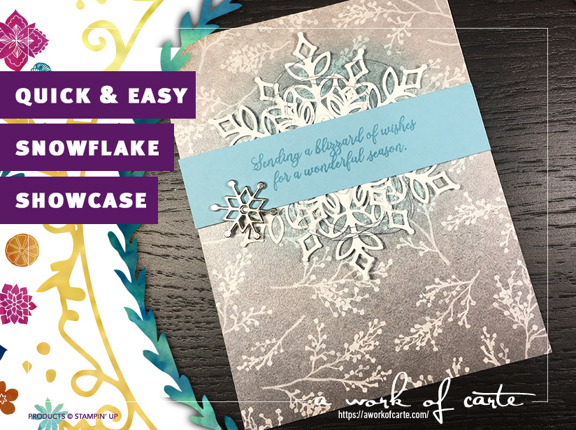 quick and easy snow is glistening card by stacey lane of a work of carte