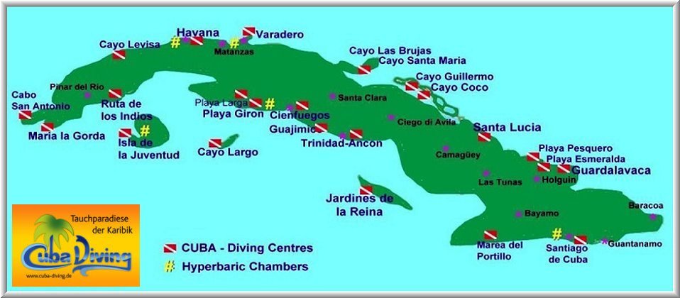 Übersicht der Tauchbasen auf Kuba und die besten Tauchplätze!