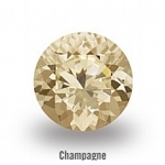 Champagne Cubic Zirconia Round Facet - 6mm