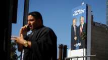 Benjamin Netanyahu uses Donald Trump's photo in billboard for Isr...