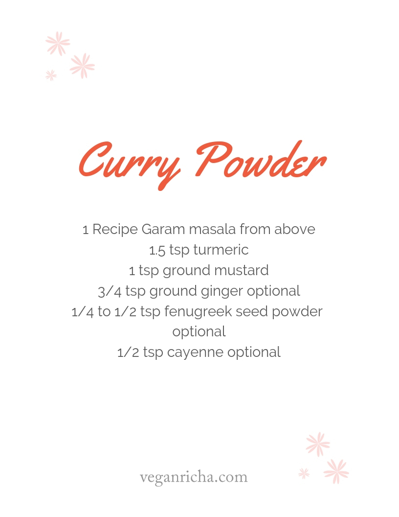 Easy Homemade Curry Powder Recipe! Adjust the ingredients to make your favorite curry spice. Use the seasoning in curries, roasted veggies, bowls, add to beans, hummus. Vegan Recipe