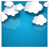 white cloud on blue background