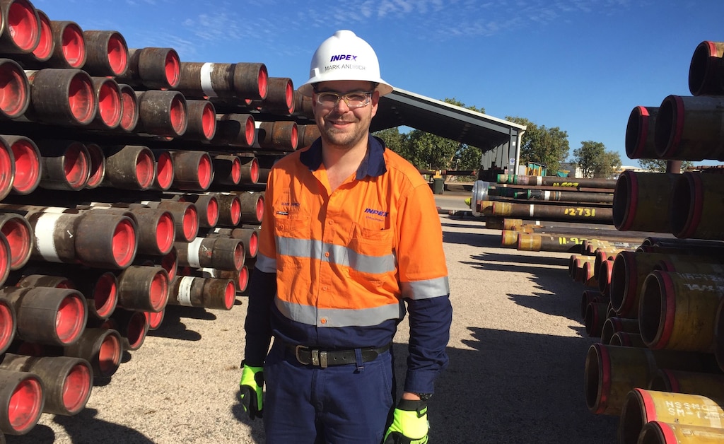 Inpex’s drilling logistics superintendent Mark Andrich at the Toll supply base in Broome.