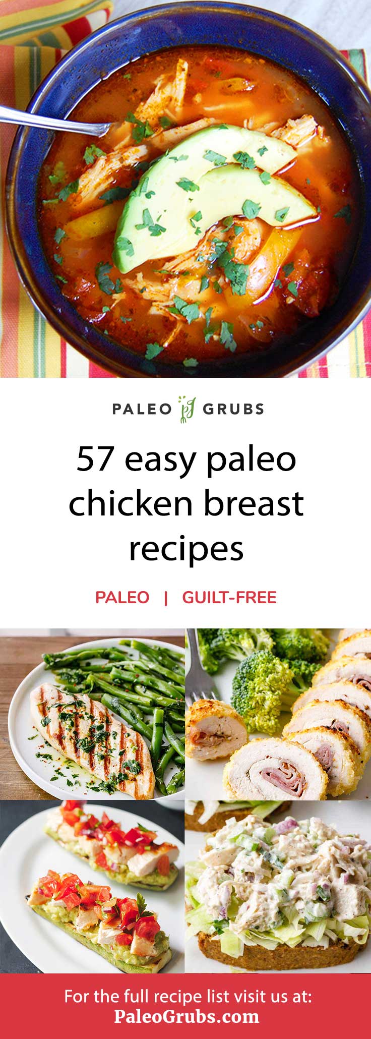 The holy grail for delicious and easy paleo chicken breast recipe ideas.
