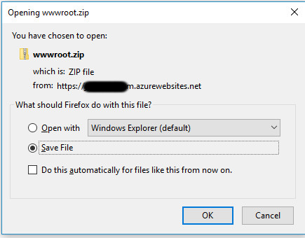 Image of downloading a zip