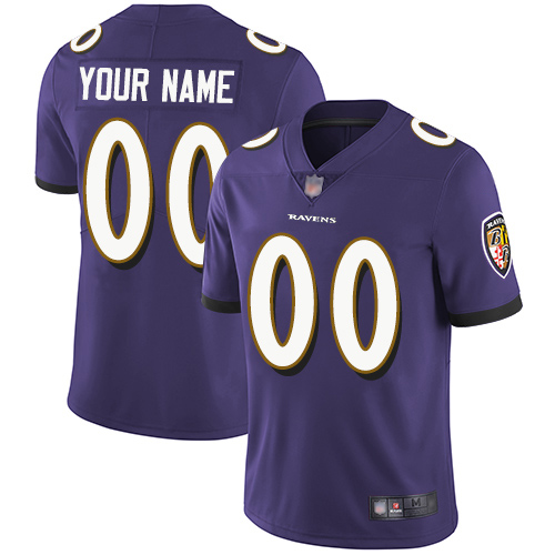 Youth Purple Home Elite Football Jersey: Baltimore Ravens Customized Vapor Untouchable  Jersey