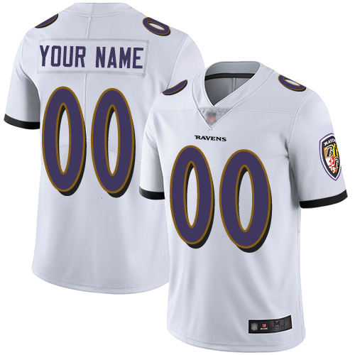 Youth White Road Limited Football Jersey: Baltimore Ravens Customized Vapor Untouchable  Jersey