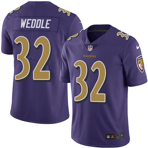 Men's Eric Weddle Purple Limited Football Jersey: Baltimore Ravens #32 Rush Vapor Untouchable  Jersey