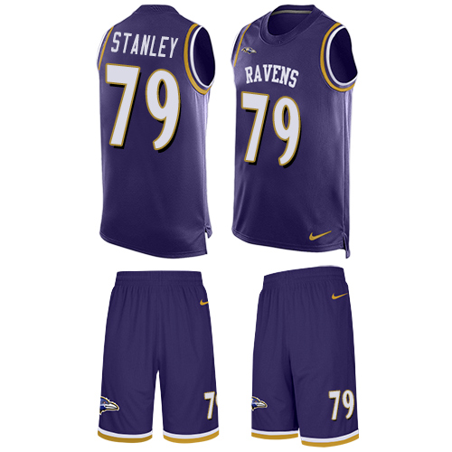 Men's Ronnie Stanley Purple Limited Football Jersey: Baltimore Ravens #79 Tank Top Suit  Jersey
