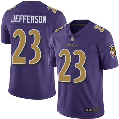 Youth Tony Jefferson Purple Limited Football Jersey: Baltimore Ravens #23 Rush Vapor Untouchable  Jersey