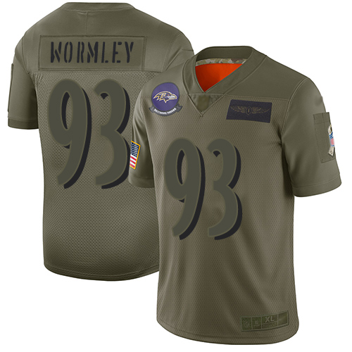 Men's Chris Wormley Purple Elite Football Jersey: Baltimore Ravens #93 Rush Vapor Untouchable  Jersey