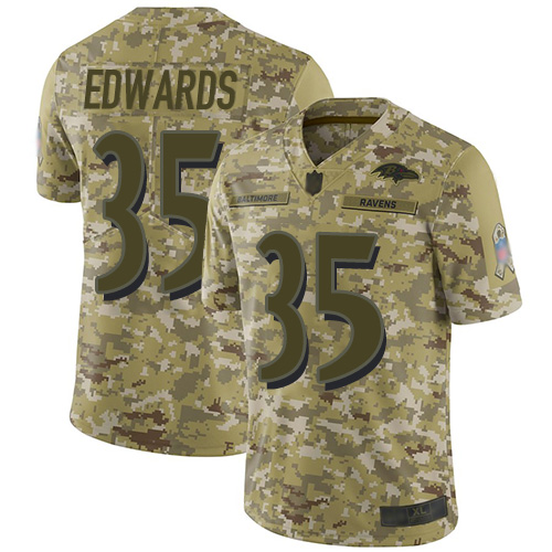 Men's Tyler Ervin Camo Limited Football Jersey: Baltimore Ravens #39 2018 Salute to Service  Jersey