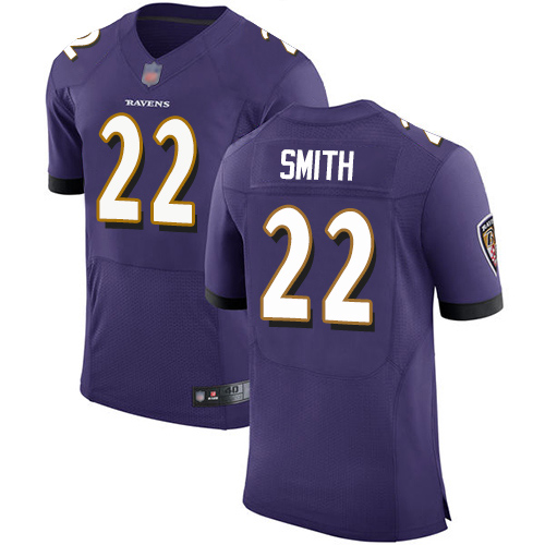 Men's Jimmy Smith Purple Home Elite Football Jersey: Baltimore Ravens #22  Jersey