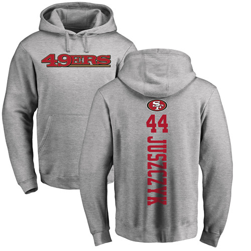 Kyle Juszczyk Ash Backer Football : San Francisco 49ers #44 Pullover Hoodie