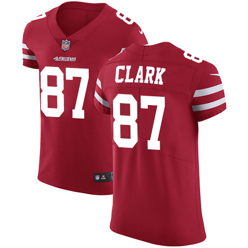 Men's Dwight Clark Red Home Elite Football Jersey: San Francisco 49ers #87 Vapor Untouchable  Jersey