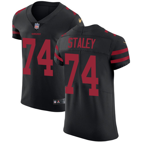 Men's Joe Staley Black Alternate Elite Football Jersey: San Francisco 49ers #74 Vapor Untouchable  Jersey