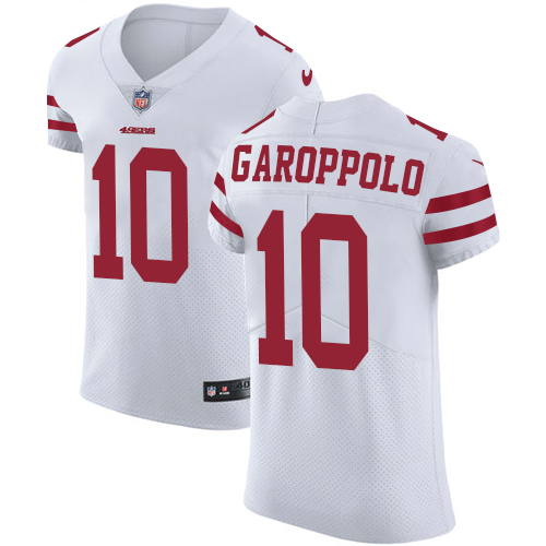 Men's Jimmy Garoppolo White Road Elite Football Jersey: San Francisco 49ers #10 Vapor Untouchable  Jersey