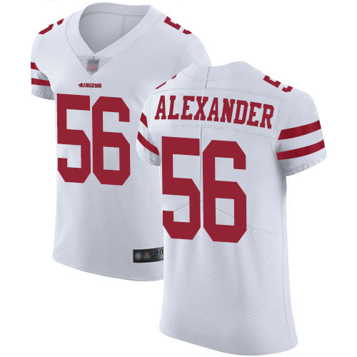 Men's Kwon Alexander White Road Elite Football Jersey: San Francisco 49ers #56 Vapor Untouchable  Jersey