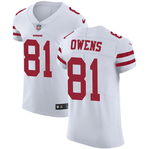 Men's Terrell Owens White Road Elite Football Jersey: San Francisco 49ers #81 Vapor Untouchable  Jersey