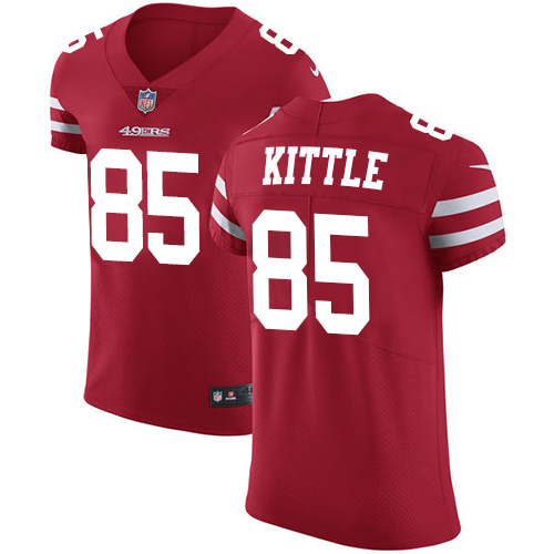 Men's George Kittle Red Home Elite Football Jersey: San Francisco 49ers #85 Vapor Untouchable  Jersey