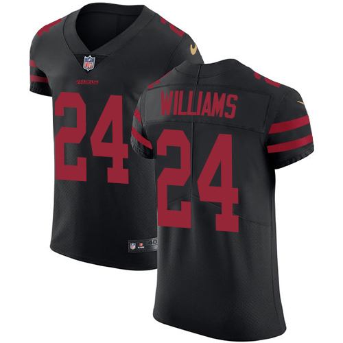 Men's K'Waun Williams Black Alternate Elite Football Jersey: San Francisco 49ers #24 Vapor Untouchable  Jersey