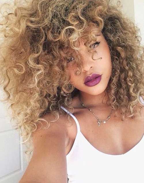 Long Blonde Curly Weave Style