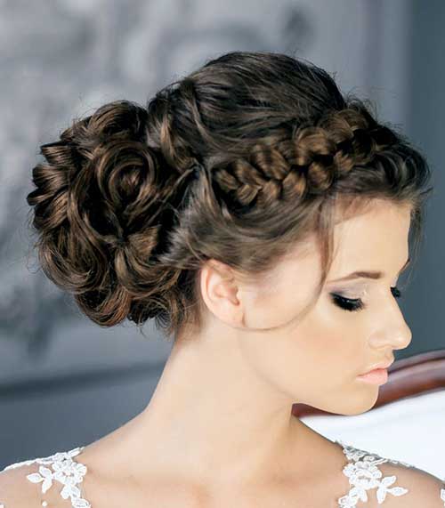Braided Prom Bun Hairstyle for Girls