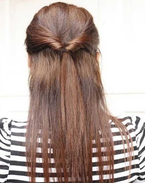 Girl Simple Half Up Hairstyle