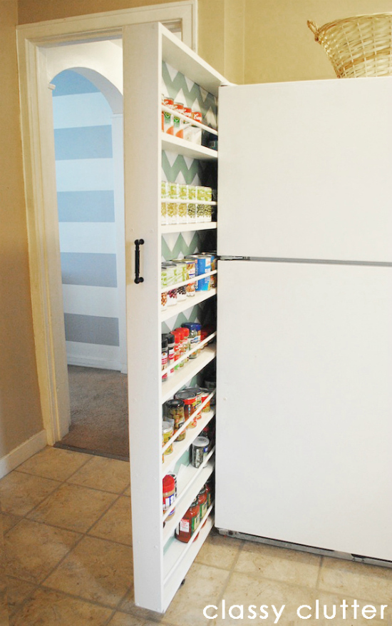6. A Slide-Out Pantry in 6” of Space