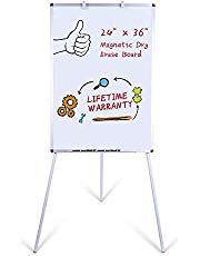 Dry Erase Easel - 24 × 36 Magnetic Dry Erase Board with Stand Adjustable Height, No Dazzling & Durable Surface, Portable & Lightweight Tripod Whiteboard, Smooth, Versatile Dry Erase Whiteboard Easel