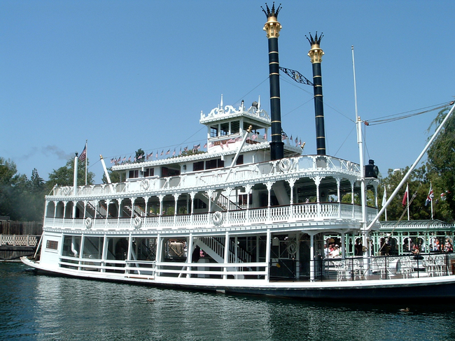 14.) If you ask to pilot Mark Twain's River Boat ride, you are welcomed to the captain's room where you can pilot the ship.