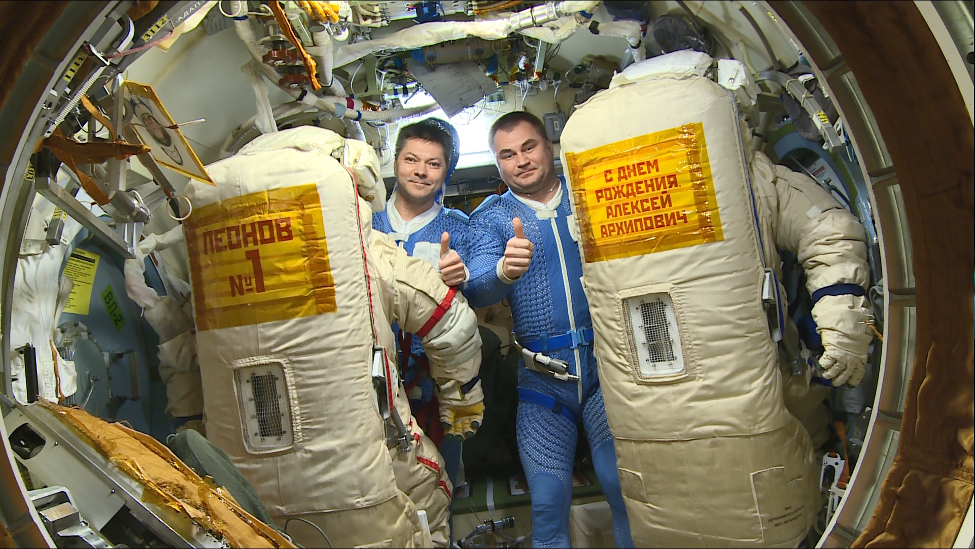 Oleg Kononenko und Alexej Owtschinin auf der ISS