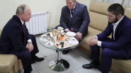 Putin meets and congratulates Muslim UFC Star Khabib Nurmagomedov