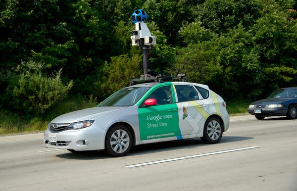 Cars like this one helped Google collect imagery for Street View. But the cars also collected data from private networks.