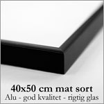 30x42 cm mat sort aluminium skifteramme 