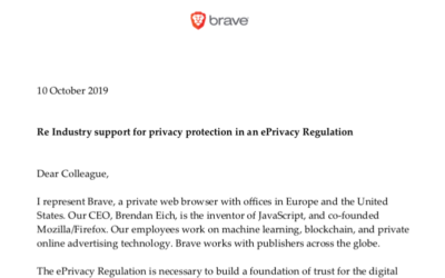 Brave writes to all European governments to press for strong ePrivacy protections